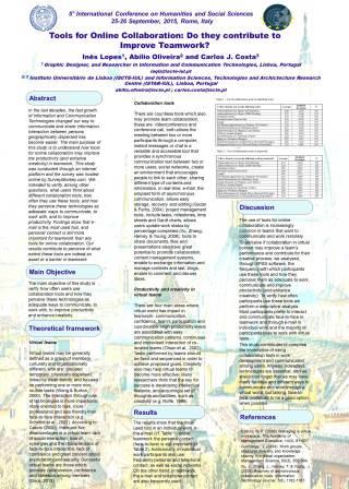 Abilio Oliveira Poster - Tools for Online Collaboration... (IL, AO and CC, 2015)